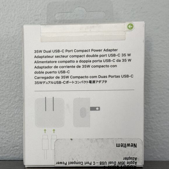 Apple 35W Dual USB‑C Power Adapter Charger – New Sealed Original OEM - Picture 2 of 4